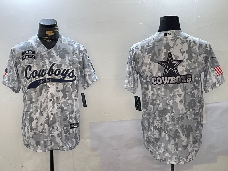 Men Dallas Cowboys Blank Nike Arctic Camo 2024 Salute to Service Limited NFL Jersey style 13->dallas cowboys->NFL Jersey